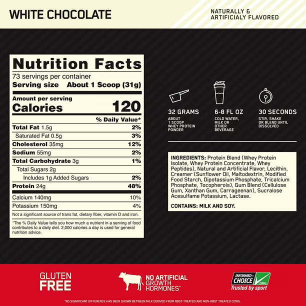GOLD STANDARD 5 LB  --  Suplemento De Proteínas Para El Fitness Proteína Premium Ideal Para Tus Necesidades