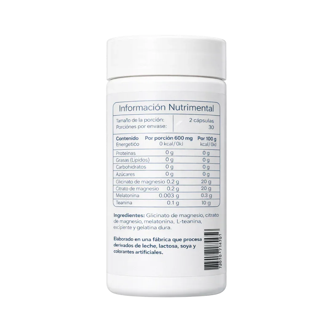 Essentials REM 60 cápsulas - información nutrimental