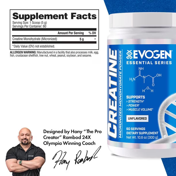 CREATINA EVOGEN 60 SERV -- Mejora la recuperación, reduce la fatiga después del ejercicio.