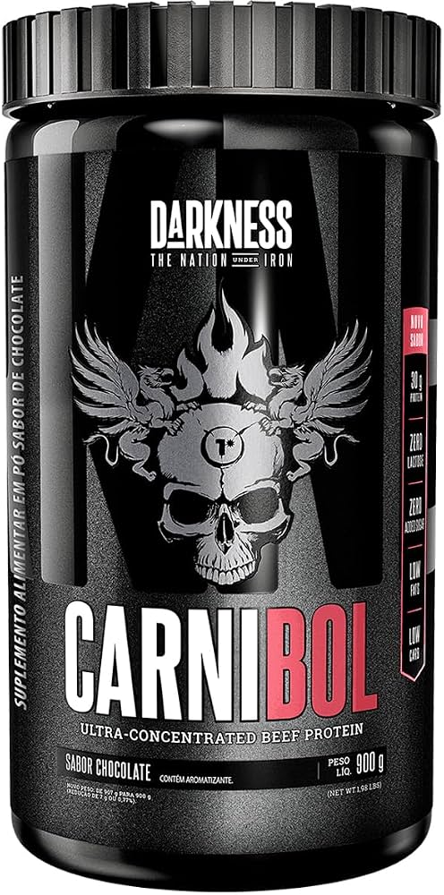 Darkness Carnibol 900g Darkness -- Proteína Bovina en Polvo Sabor Vainilla con Colágeno Hidrolizado 31g de Proteína por Porción