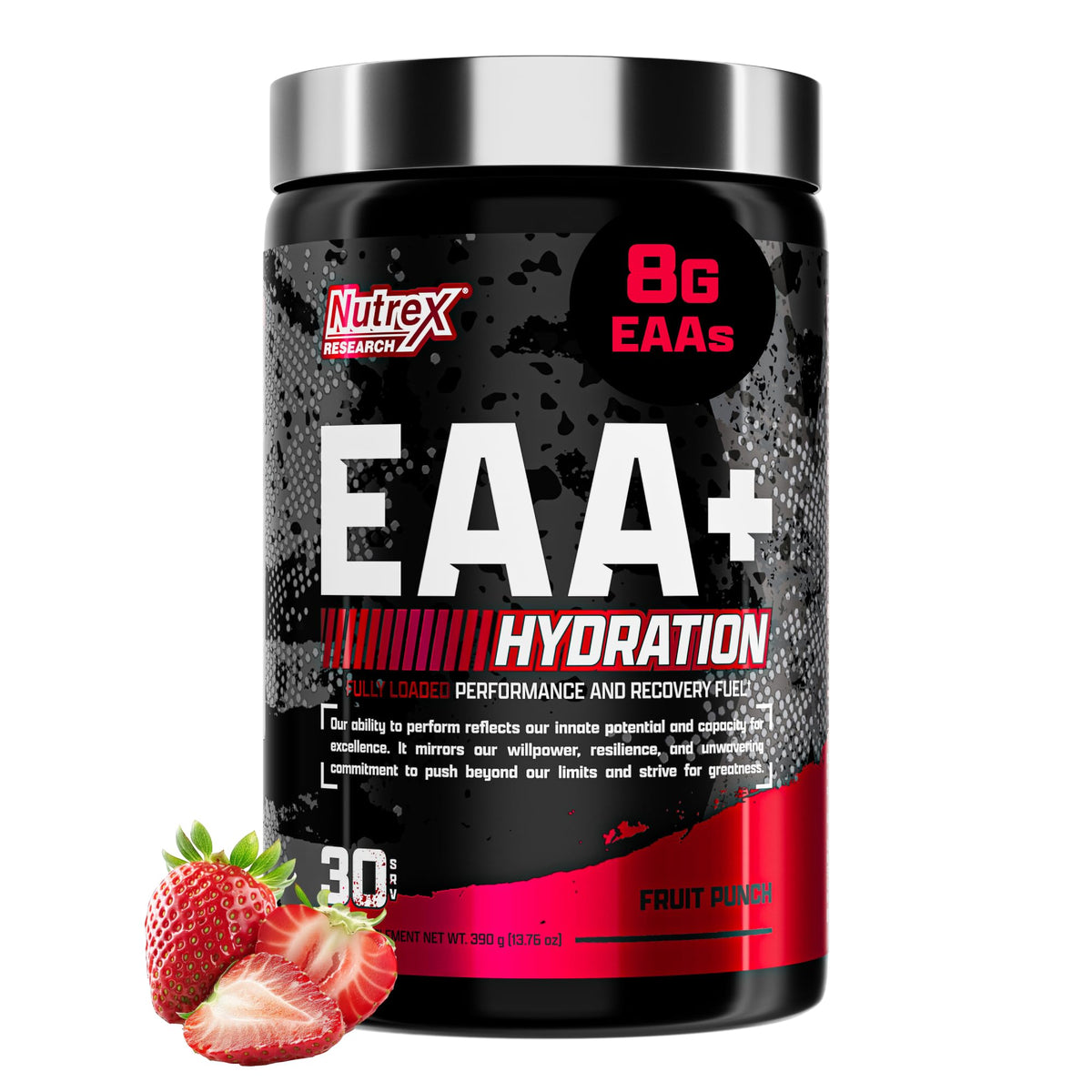 NUTREX EAA+ HYDRATION 30 SERV 390 G FRUIT PUNCH | 8 G EAA AMINOÁCIDOS