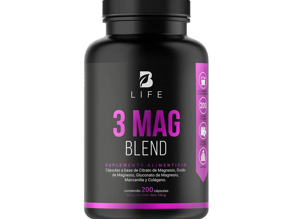 B Life 3 Mag Blend 500 mg 200 cápsulas - imagen 4