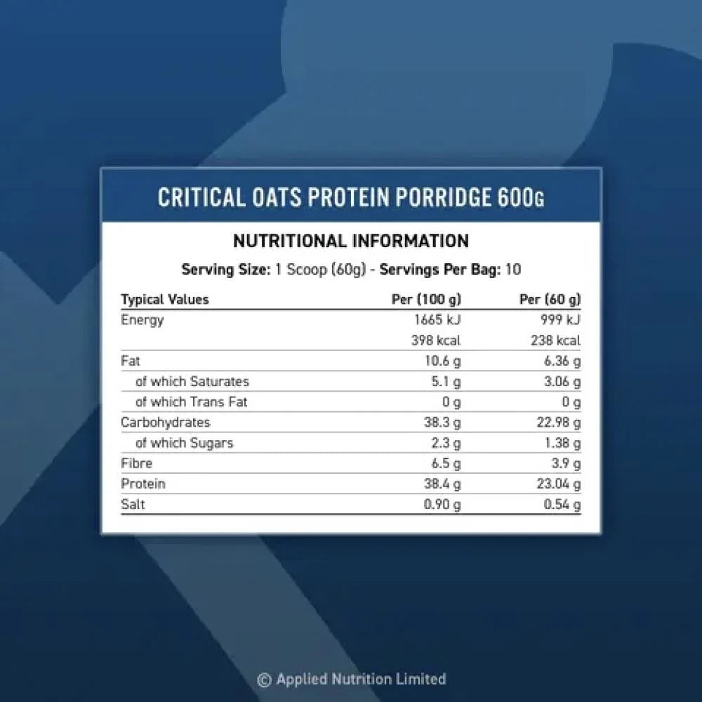 Applied Nutrition Oats Protein Porridge | 10 Servicios