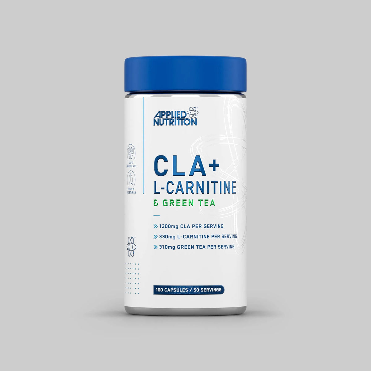 CLA + CARNITINA Y GREEN TEA 100 CAP/50 SERV APPLIED NUTRITION