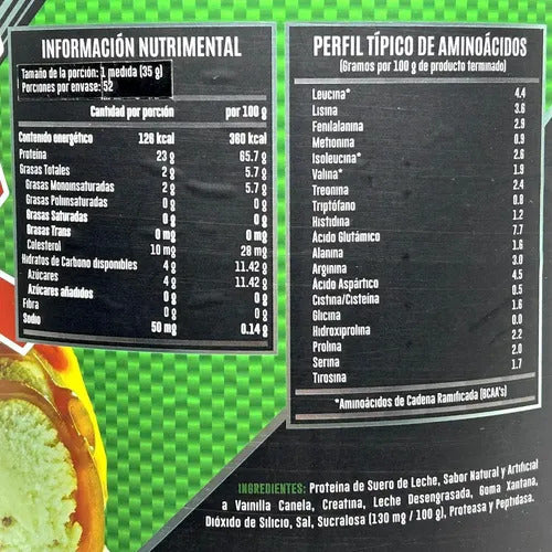 HYDROTEIN XT 1.814 kg Advance Nutrition  - Suplemento de Proteína en Polvo con BCAA y Creatina para Deportistas 23g por Porción