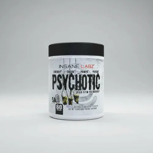 Psychotic Saw Series 60 Servicios Insane Labz  - Suplemento Pre-Entrenamiento con Citrulina Malato y Beta-Alanina para Energía y Resistencia Extrema