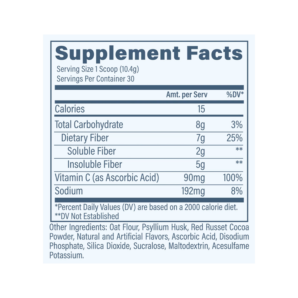 Revive Fiber 30 servicios - información nutrimental