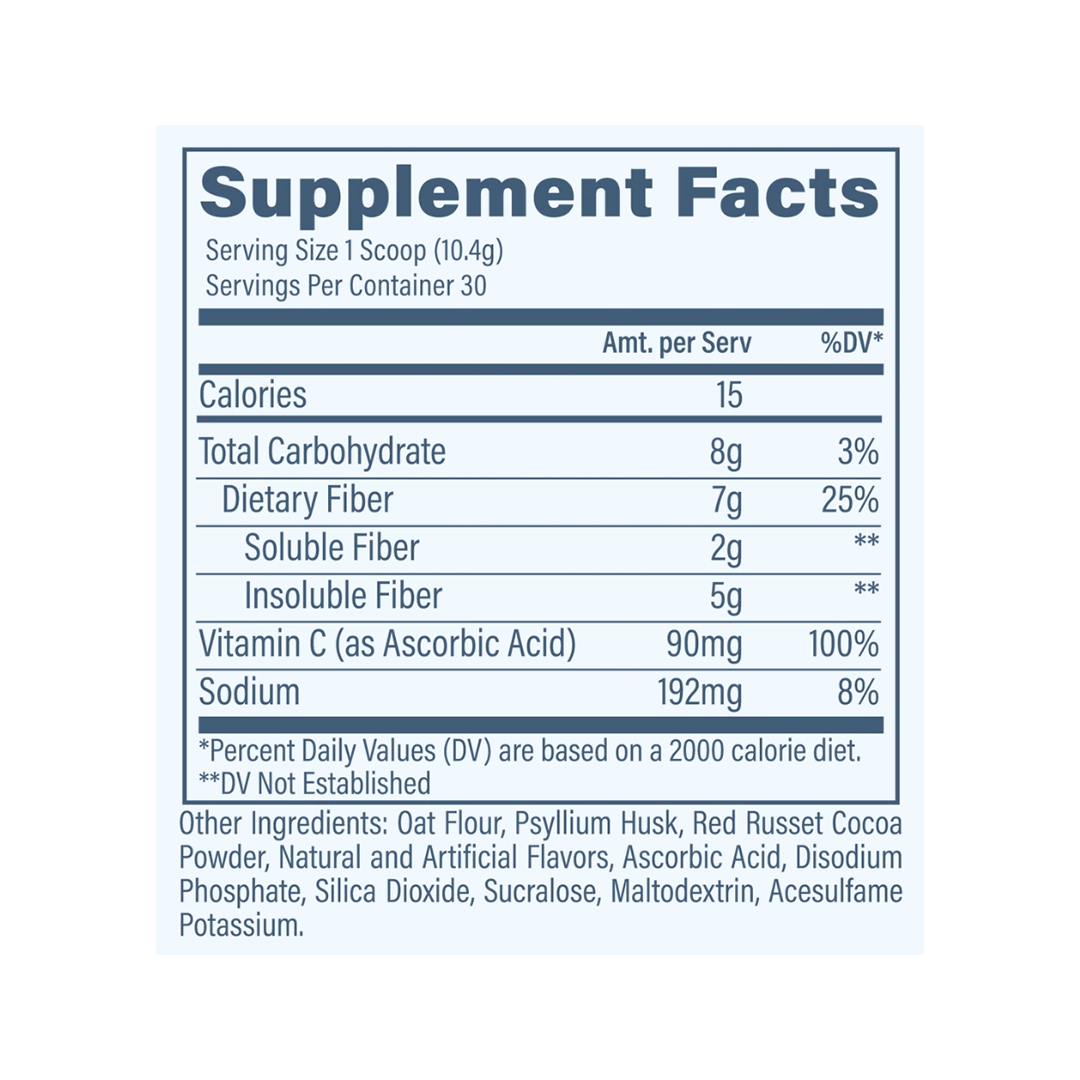 Revive Fiber 30 servicios - información nutrimental