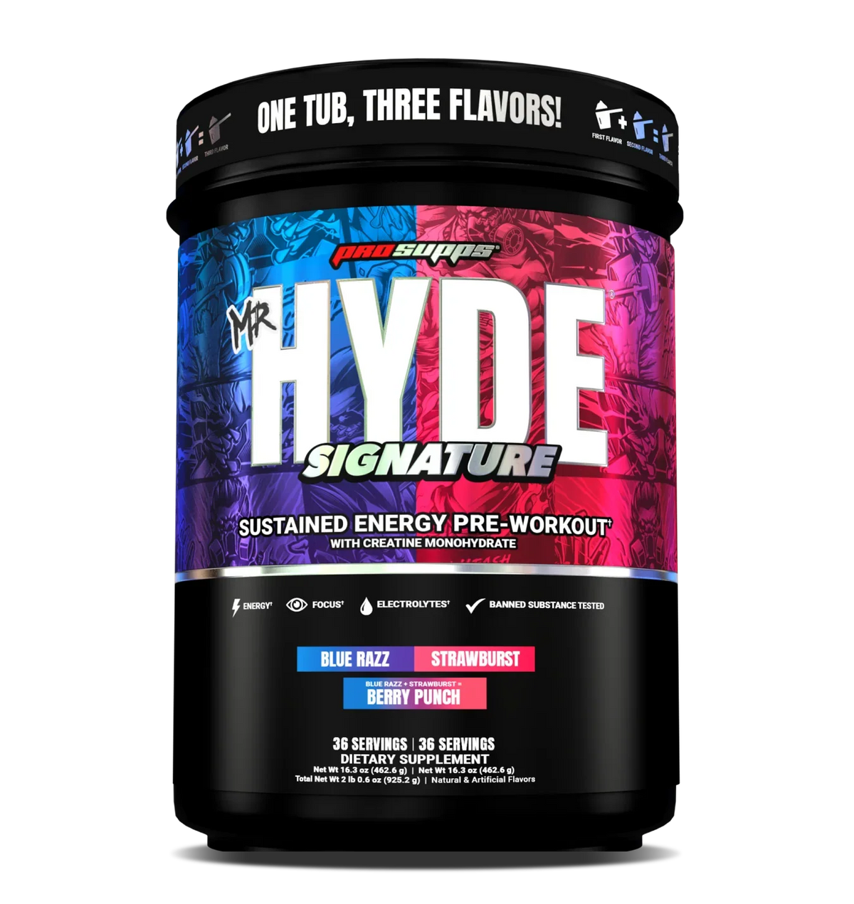 PROSUPPS MR HYDE SIGNATURE PRE WORKOUT 72 SV | BLUE RAZZ + STRAWBURST