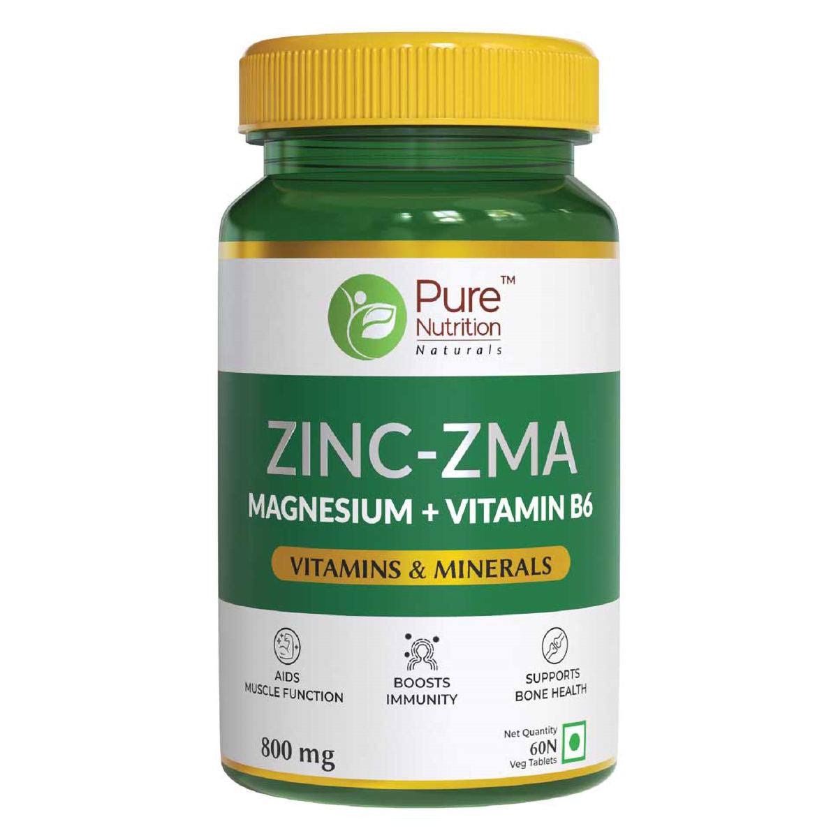 Pure Nutrition ZMA 60 tabletas - frente