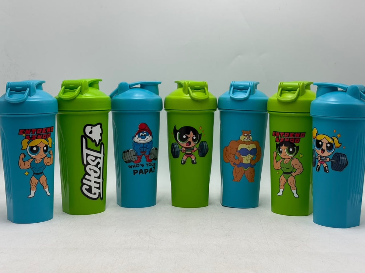Shakers celeste 700 ml con diseños variados
