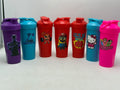 Shakers rosa fosforescente 700 ml con diseños variados