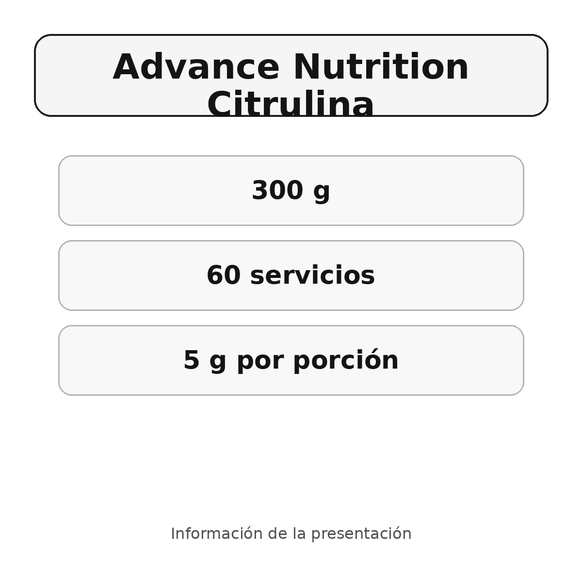 Advance Nutrition Citrulina 300 g - 60 servicios