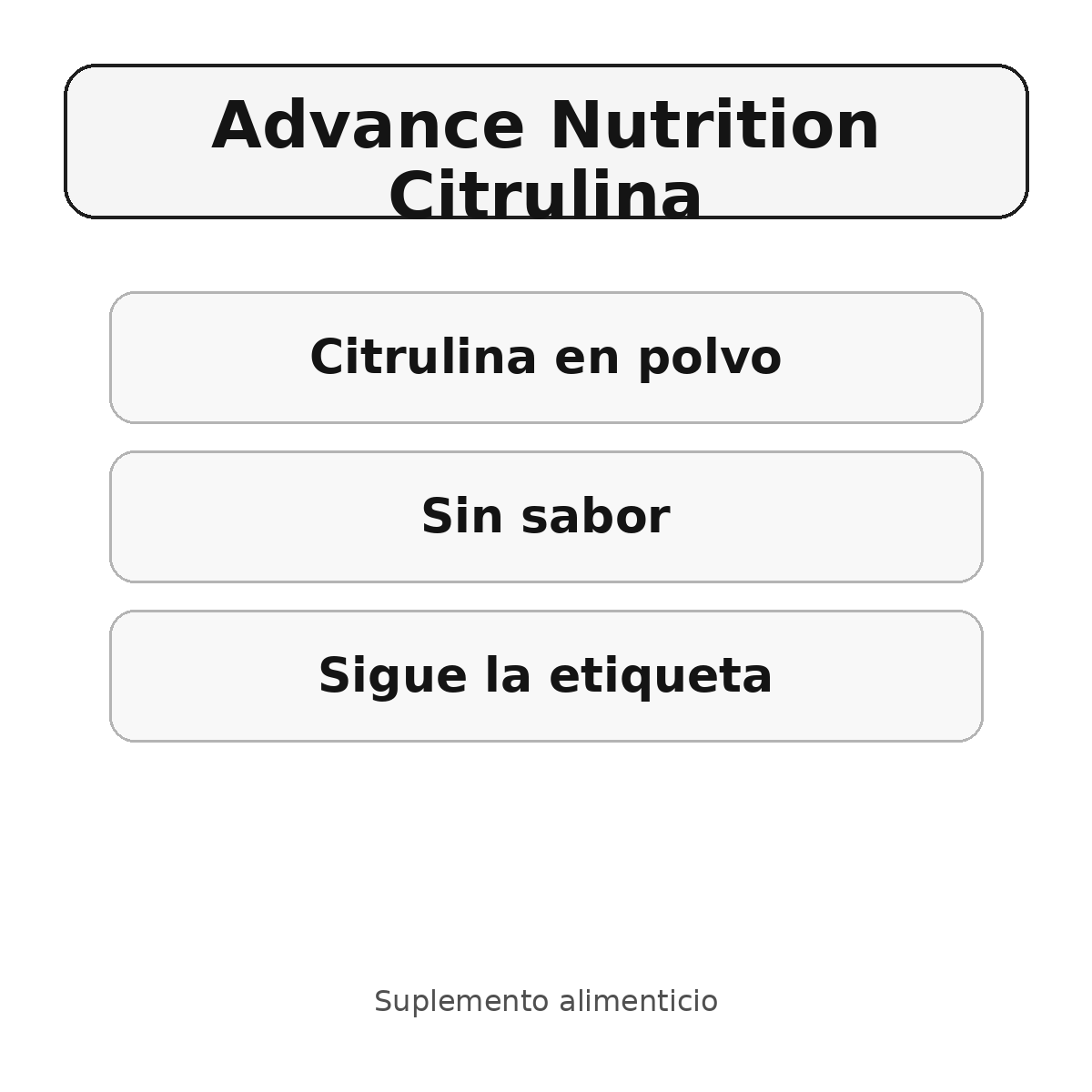 Advance Nutrition Citrulina - características
