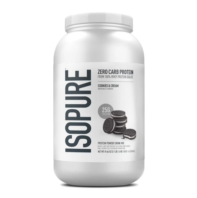 ISOPURE 3 LB 44 SERV ZERO CARB -- Proteína de Suero 100% Pura sin Lactosa y Grasa Enriquecida con Glutamina