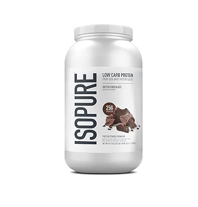 ISOPURE 3 LB 44 SERV ZERO CARB -- Proteína de Suero 100% Pura sin Lactosa y Grasa Enriquecida con Glutamina