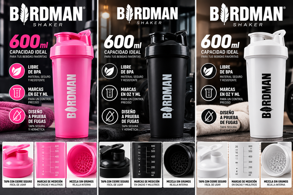 Shakers Birdman 600 ml - características de la línea