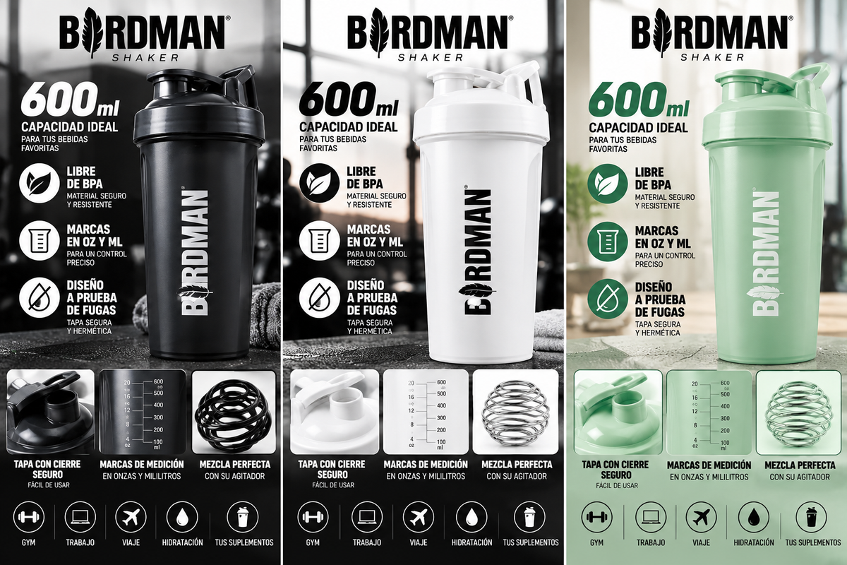 Shakers Birdman 600 ml - detalles y usos