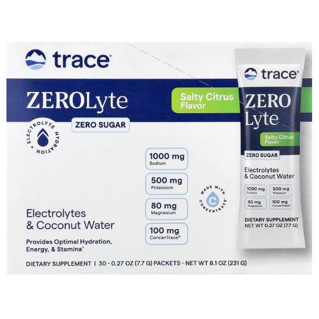 TRACE MINERALS ZEROLYTE ELECTROLITOS & COCONUT WATER 1 STICK