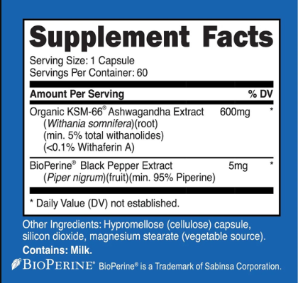 Nutricost KSM-66 Ashwagandha | 600 mg | 60 Cápsulas