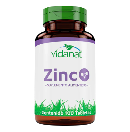 Vidanat Zinc | 100 Tabletas | Zinc Bioplex - imagen 5