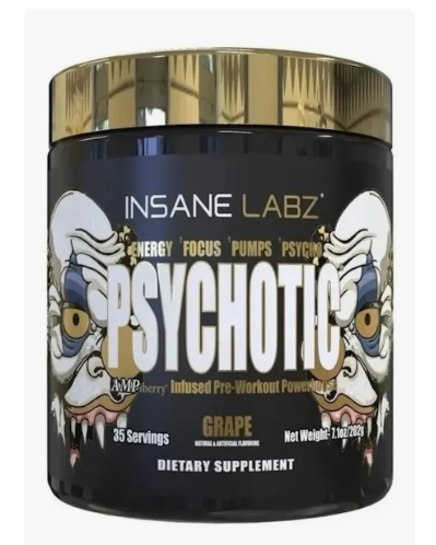 PSYCHOTIC GOLD 60 SERV -- Preentreno en polvo formulado para adultos físicamente activos que buscan complementar su rutina antes de sesiones de entrenamiento.