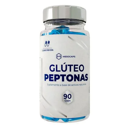 GLUTEO PEPTONAS 90 CAPSULAS -- Mejorar la apariencia de los glúteos contienen péptidos creados a partir de la hidrólisis de proteínas con la acción de las enzimas.