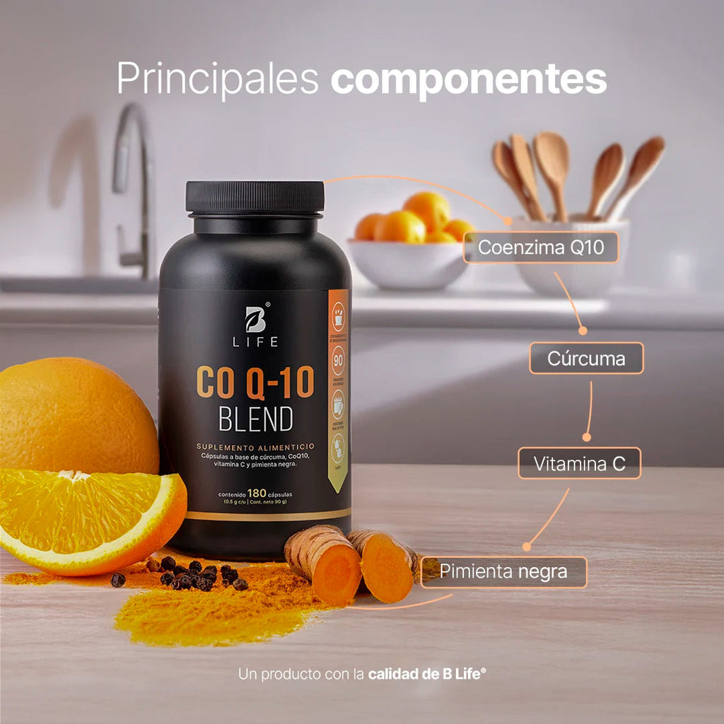 B Life Co Q-10 Blend 180 cápsulas - componentes