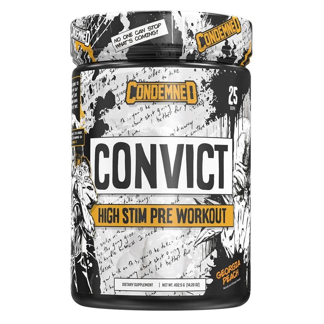 CONVICT (HIGH STIM) PRE WORKOUT 25 SERV  -- Suplemento en Polvo con Cafeína y Aminoácidos para Entrenamiento