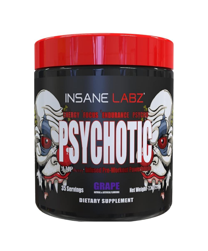 PSYCHOTIC ROJO 35 SERVICIOS INSANE LABZ Suplemento Pre Entreno Ultra Potente para Rendimiento Físico y Energía Máxima