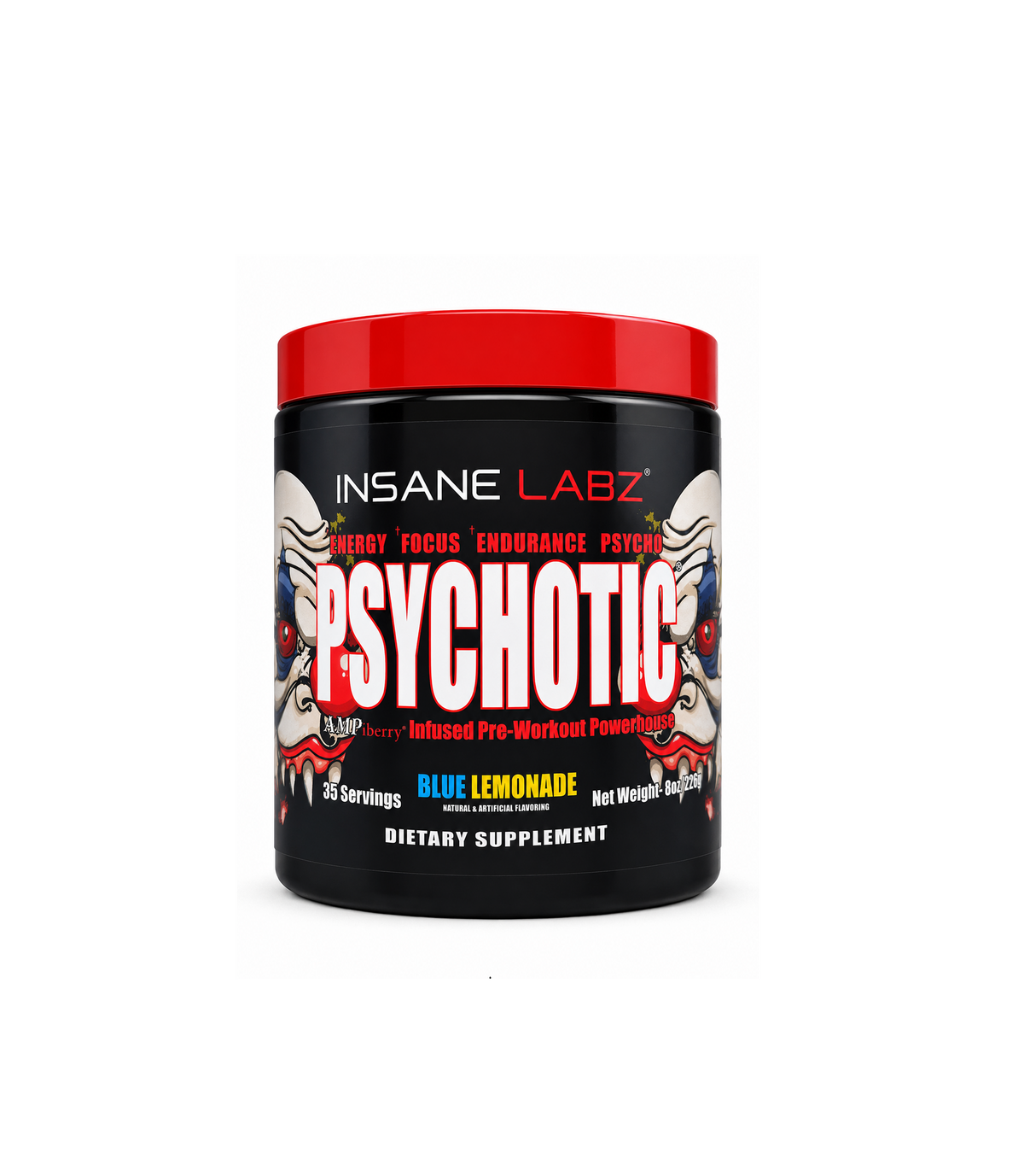 PSYCHOTIC ROJO 35 SERVICIOS INSANE LABZ Suplemento Pre Entreno Ultra Potente para Rendimiento Físico y Energía Máxima