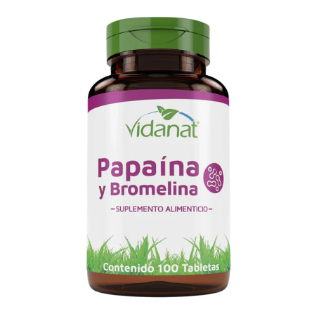 Vidanat Papaína + Bromelina | 100 Tabletas