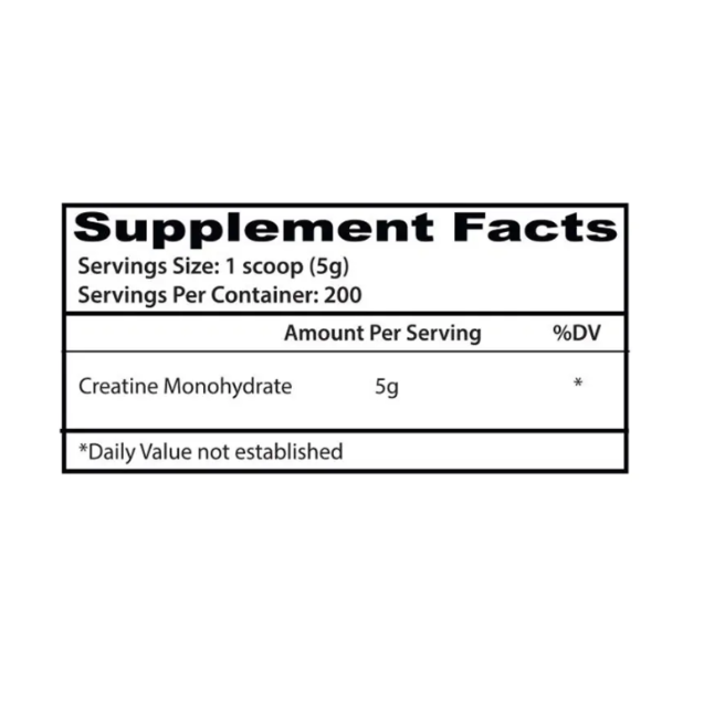 Insane Labz Creatine Monohydrate | 1 kg | 200 Servicios | Sin Sabor