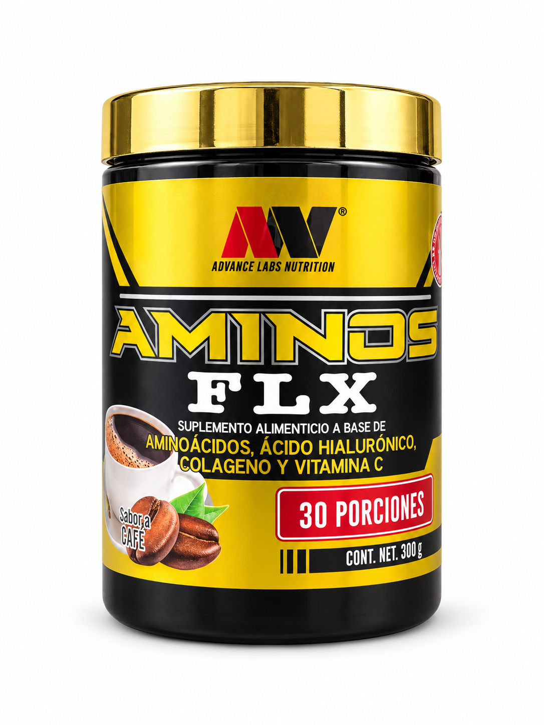Advance Nutrition Aminos FLX | 300 g | 30 Servicios | Café