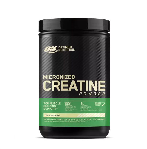 CREATINA ON 60 SERV Optimum Nutrition  Creatina Monohidrato Micronizada 5g por Dosis Mejora Rendimiento y Fuerza Muscular Sin Sabor