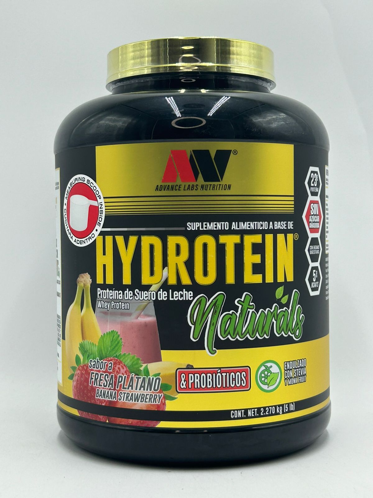 Advance Nutrition Hydrotein Naturals + Probióticos 5 lb | 65 Porciones