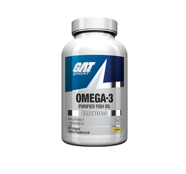 Omega 3 90 Capsulas 800 mg Cápsulas GAT Sport  para Salud Cardiovascular y Rendimiento Deportivo con Propiedades Antiinflamatorias y Cognitivas