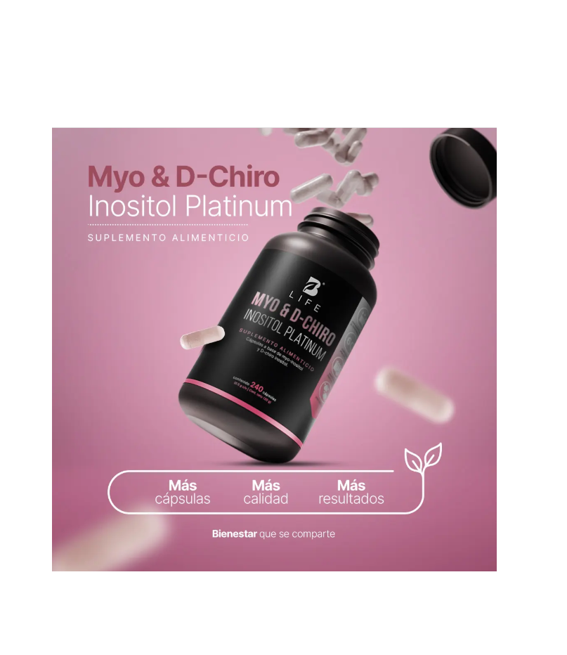 B Life Myo & D-Chiro Inositol | 500 mg | 240 Cápsulas