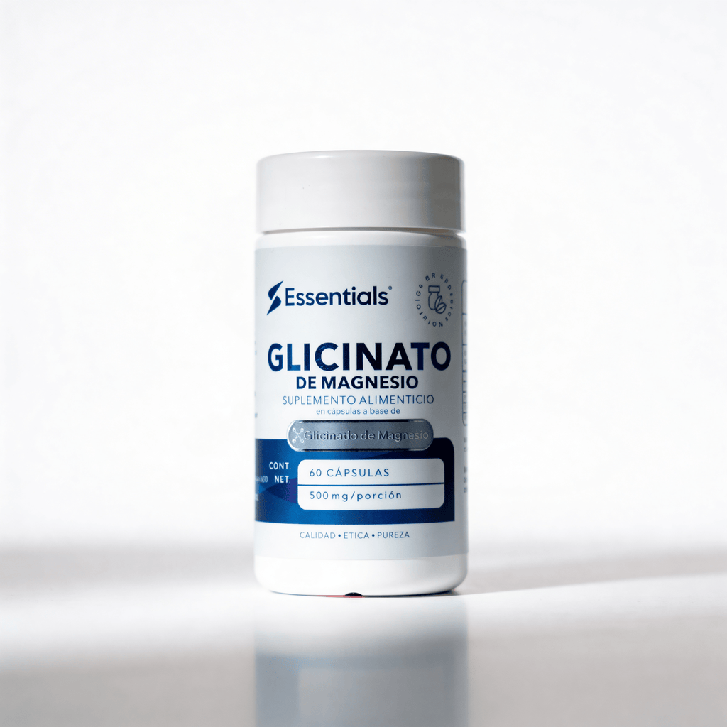 Essentials Glicinato de Magnesio 500 mg 60 cápsulas