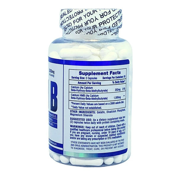Hi-Tech Pharmaceuticals HMB 120 cápsulas - información nutrimental