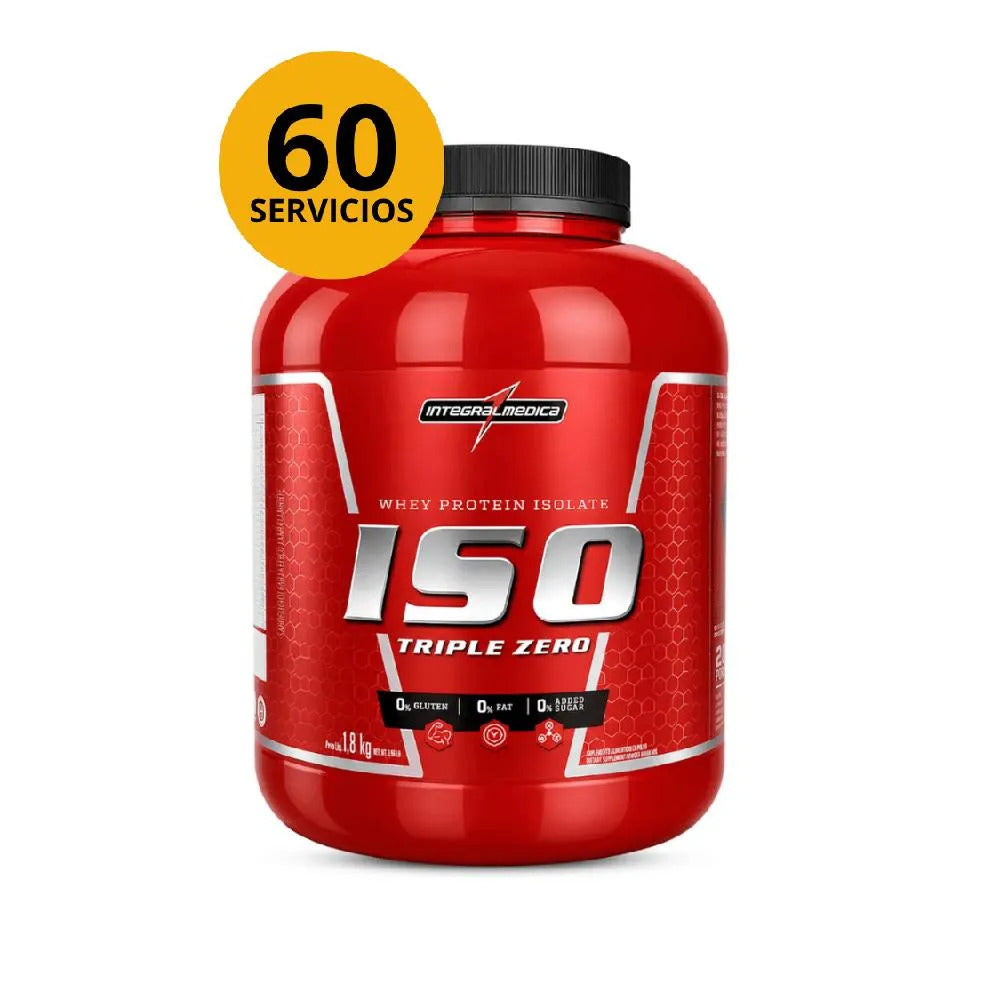 ISO Triple Zero 1.8 kg IntegralMedica -- Proteína Aislada Sin Azúcar Grasa ni Sodio para Deportistas y Activos