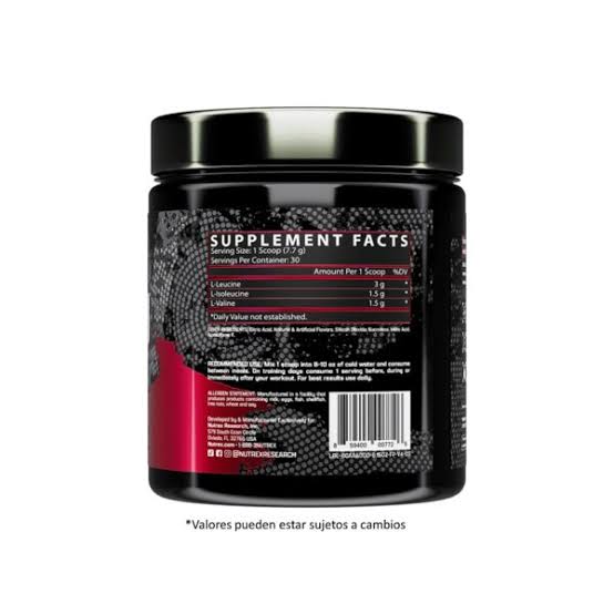 NUTREX BCAA 6000 RECOVERY 30 SERV 237 G GREEN APPLE | AMINOÁCIDOS BCAA