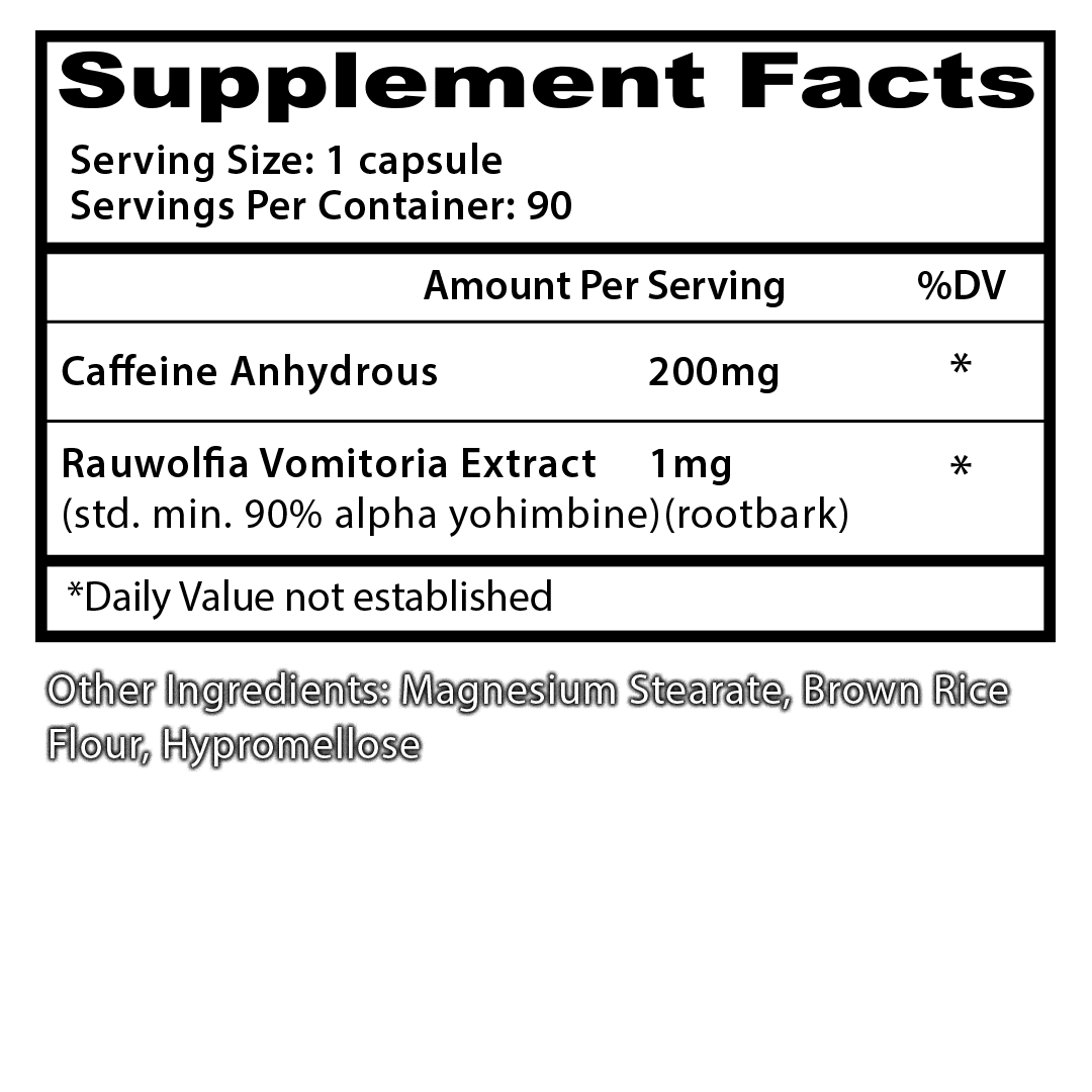 Información nutrimental de Insane Labz Alpha Yo + Caffeine