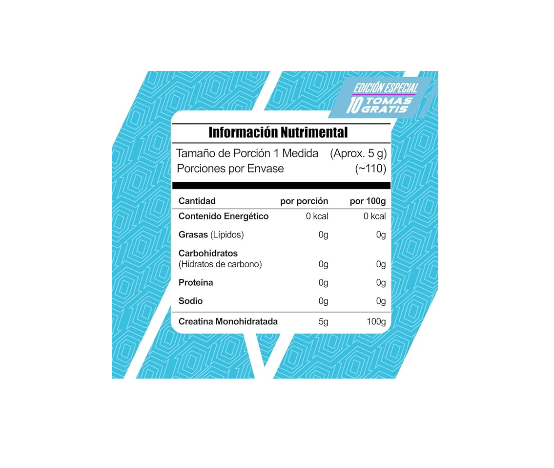 Meta Nutrition Creatine+ | Creatina Monohidratada | 500 g | 100 Servicios