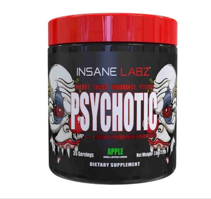 PSYCHOTIC ROJO 35 SERVICIOS INSANE LABZ Suplemento Pre Entreno Ultra Potente para Rendimiento Físico y Energía Máxima