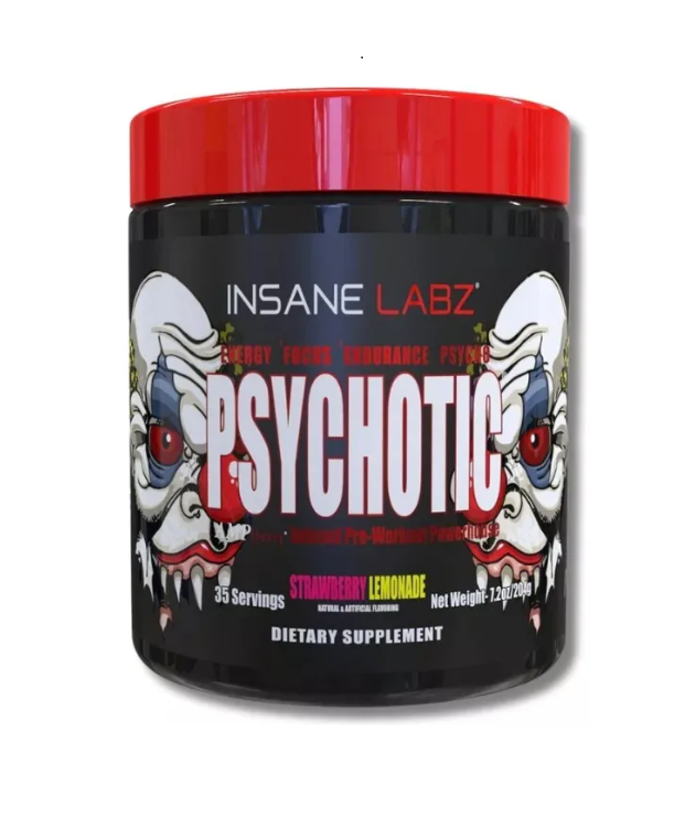 PSYCHOTIC ROJO 35 SERVICIOS INSANE LABZ Suplemento Pre Entreno Ultra Potente para Rendimiento Físico y Energía Máxima