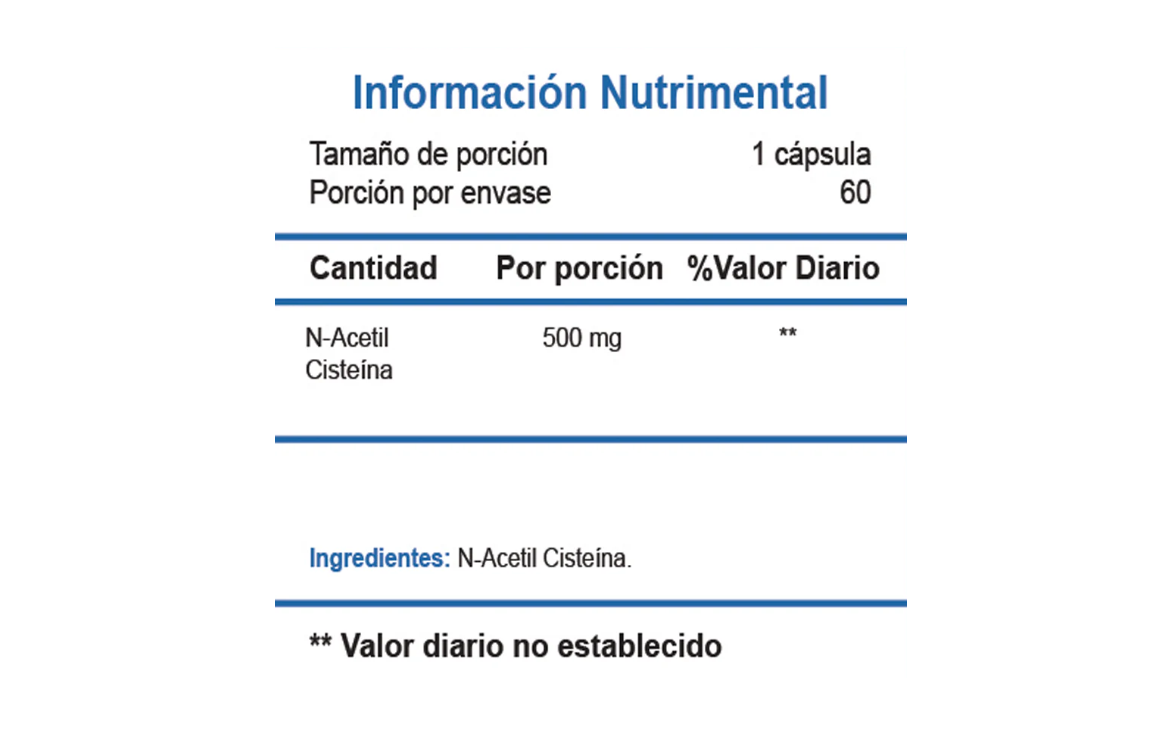 Essentials NAC | 500 mg | 60 Cápsulas