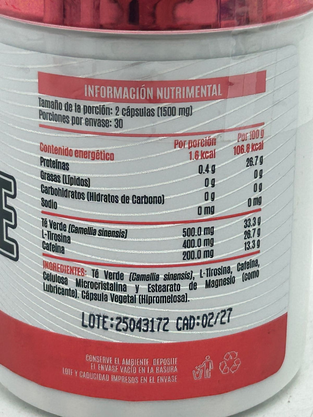 Advance Nutrition Té Verde | 750 mg | 60 Cápsulas