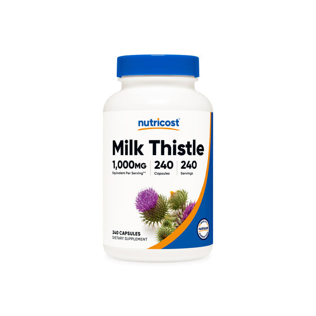 Nutricost Milk Thistle 240 cápsulas - frente