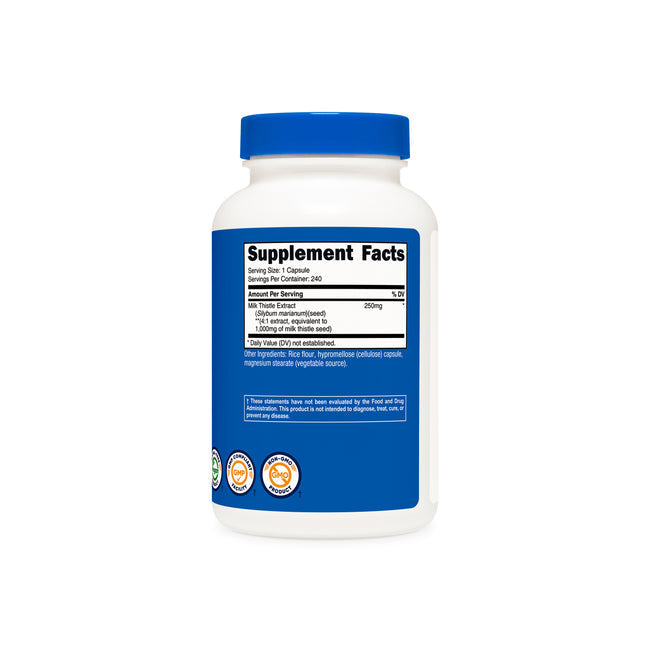 Nutricost Milk Thistle - Supplement Facts